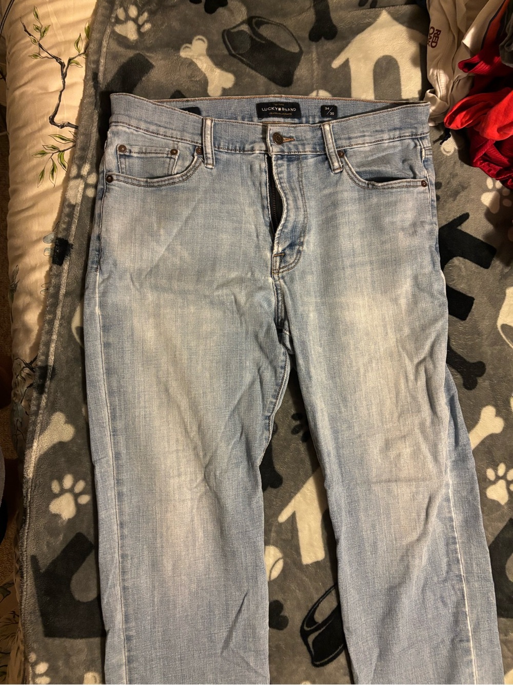Lucky Brand Light Blue Straight Leg Jeans 34/30